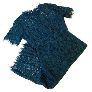 NWOT Teal Lace Dress